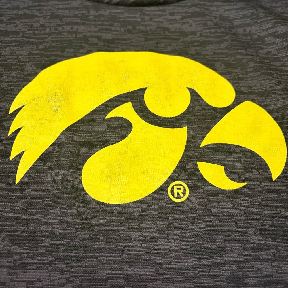 Fanatics Iowa Hawkeyes Black Hoodie with White Logo - Picture 3 of 4